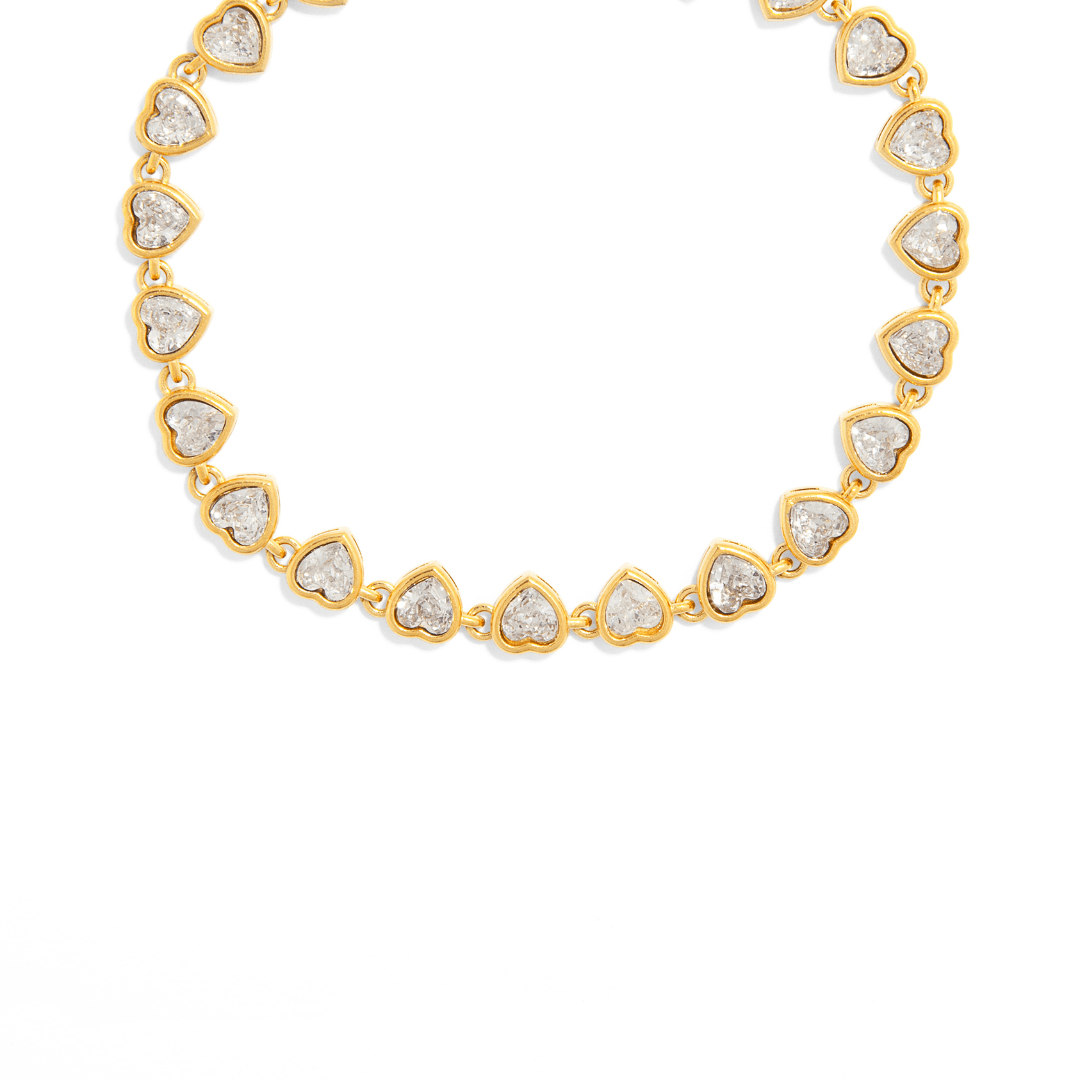 DAINTY HEART TENNIS BRACELET - PULSERAS - Malandra Jewelry - EUWP219 - JDB0112062