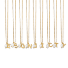 DAINTY PEARL INITIAL NECKLACE - COLLARES - Malandra Jewelry - TC2078.B