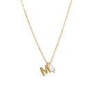 DAINTY PEARL INITIAL NECKLACE - COLLARES - Malandra Jewelry - TC2078.B