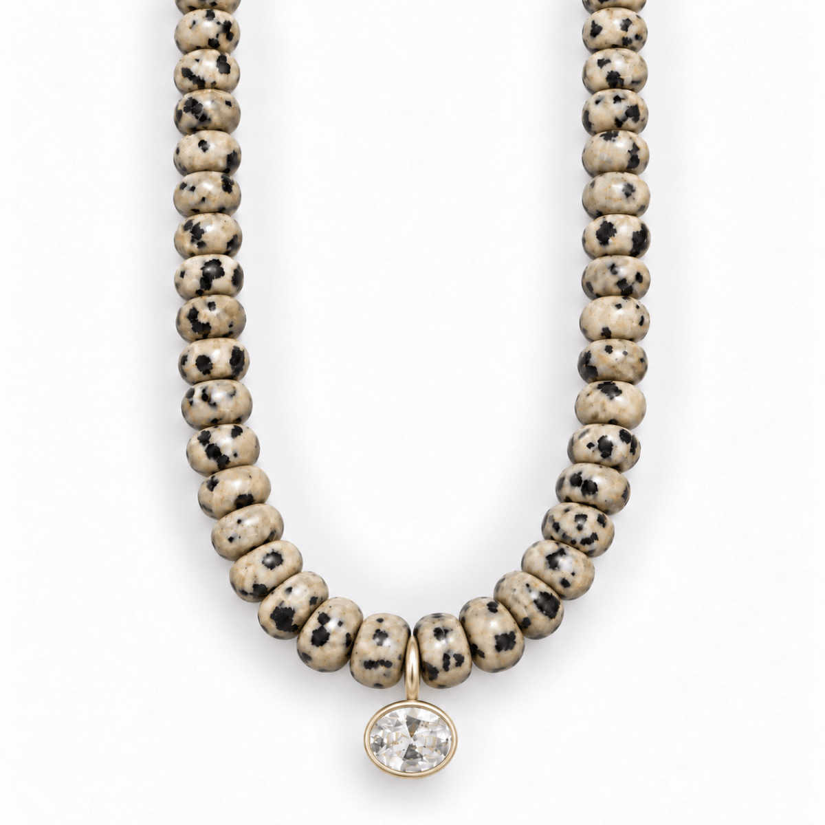 Dalmatian Jasper Gaia Necklace - COLLARES - Malandra Jewelry - TC2755