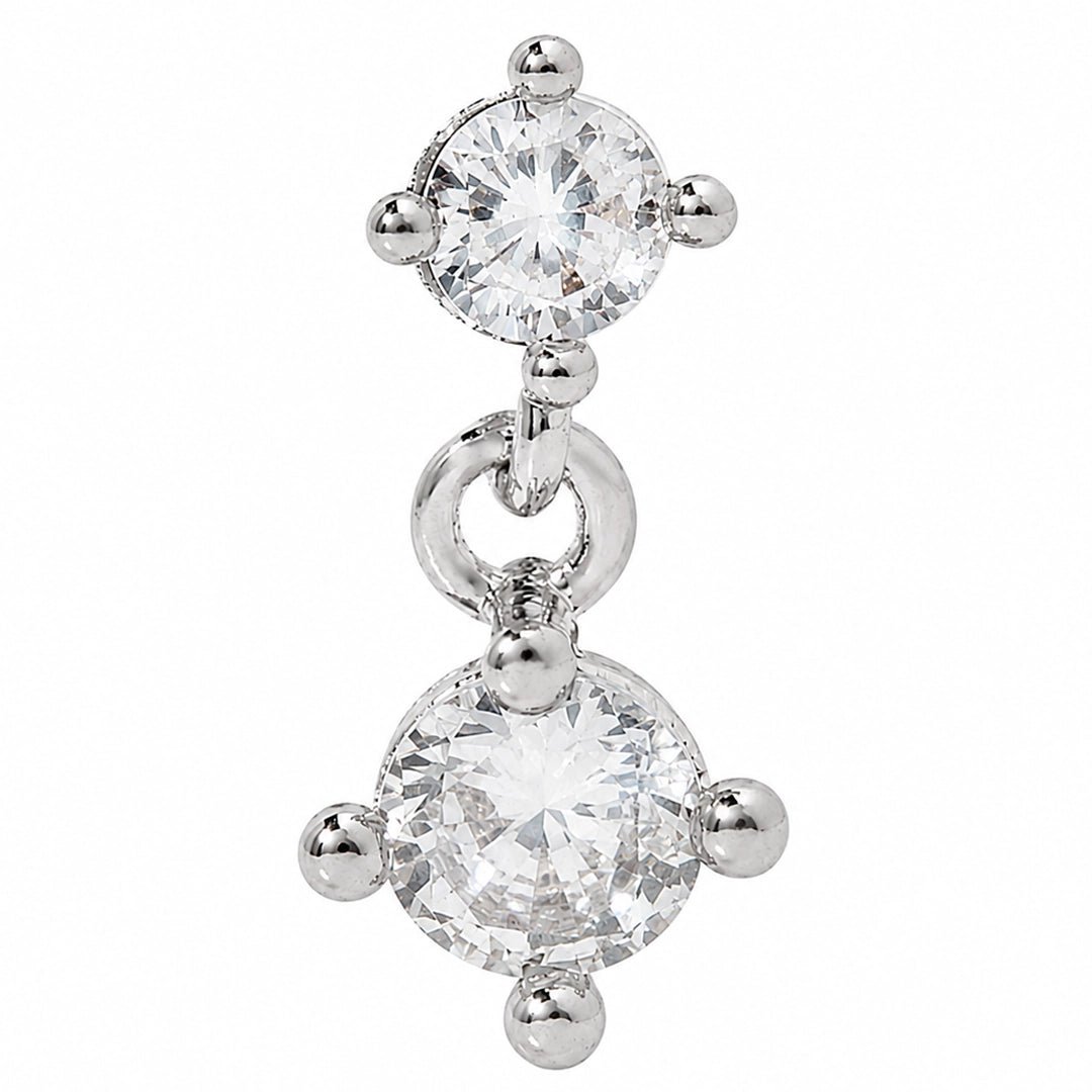 DANGLING CRYSTAL SILVER PIERCING - ARETES - Malandra Jewelry - ZTA31.P-EGD1805
