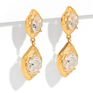 DANGLING MARQUISE EARRINGS - ARETES - Malandra Jewelry - EUWA499-JDE0112283