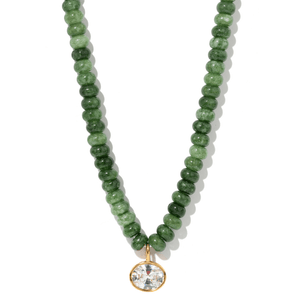 DARK JADE GAIA NECKLACE - COLLARES - Malandra Jewelry - TC2431