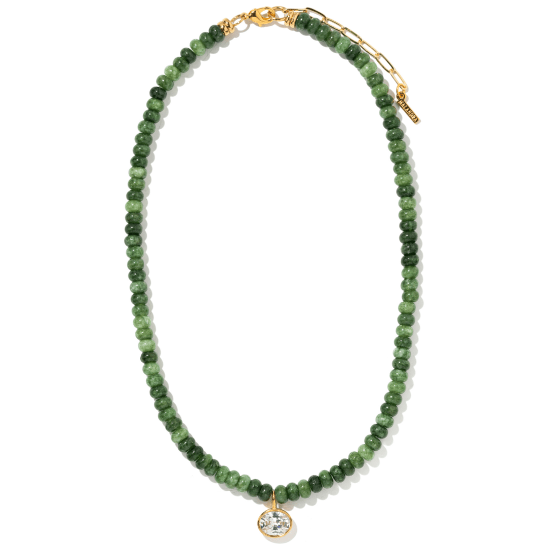DARK JADE GAIA NECKLACE - COLLARES - Malandra Jewelry - TC2431