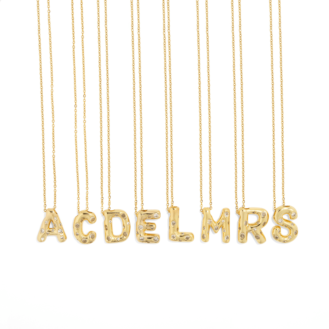 DAZZLE INITIAL NECKLACE - COLLARES - Malandra Jewelry - AC1556.A - N66077