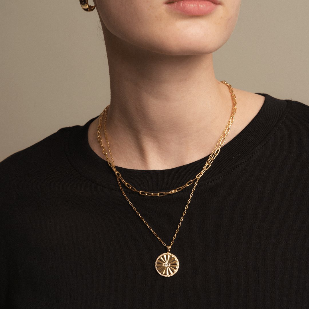 DAZZLING CIRCLE ESSENTIAL NECKLACE - COLLARES - Malandra Jewelry - ICC512