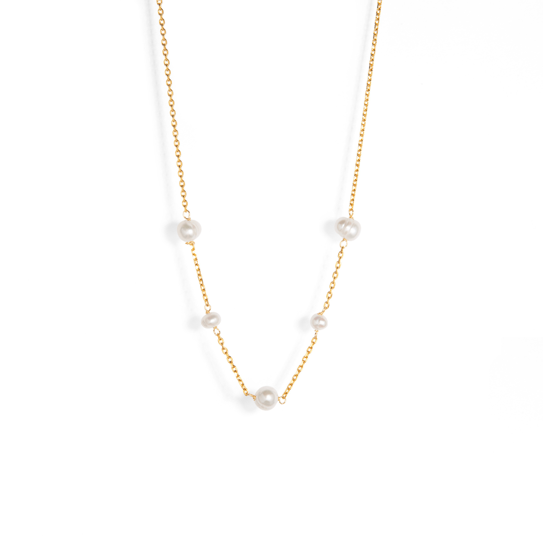 DELICATE PEARL CHAIN NECKLACE - COLLARES - Malandra Jewelry - TC1928