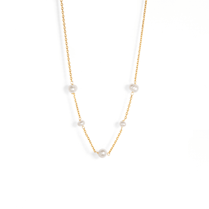 DELICATE PEARL CHAIN NECKLACE - COLLARES - Malandra Jewelry - TC1928