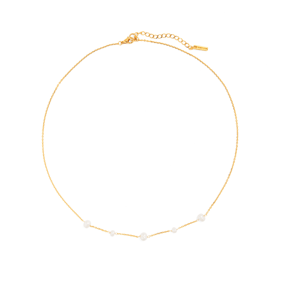 DELICATE PEARL CHAIN NECKLACE - COLLARES - Malandra Jewelry - TC1928