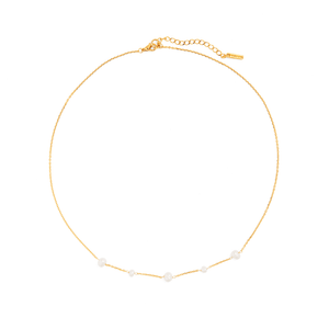 DELICATE PEARL CHAIN NECKLACE - COLLARES - Malandra Jewelry - TC1928