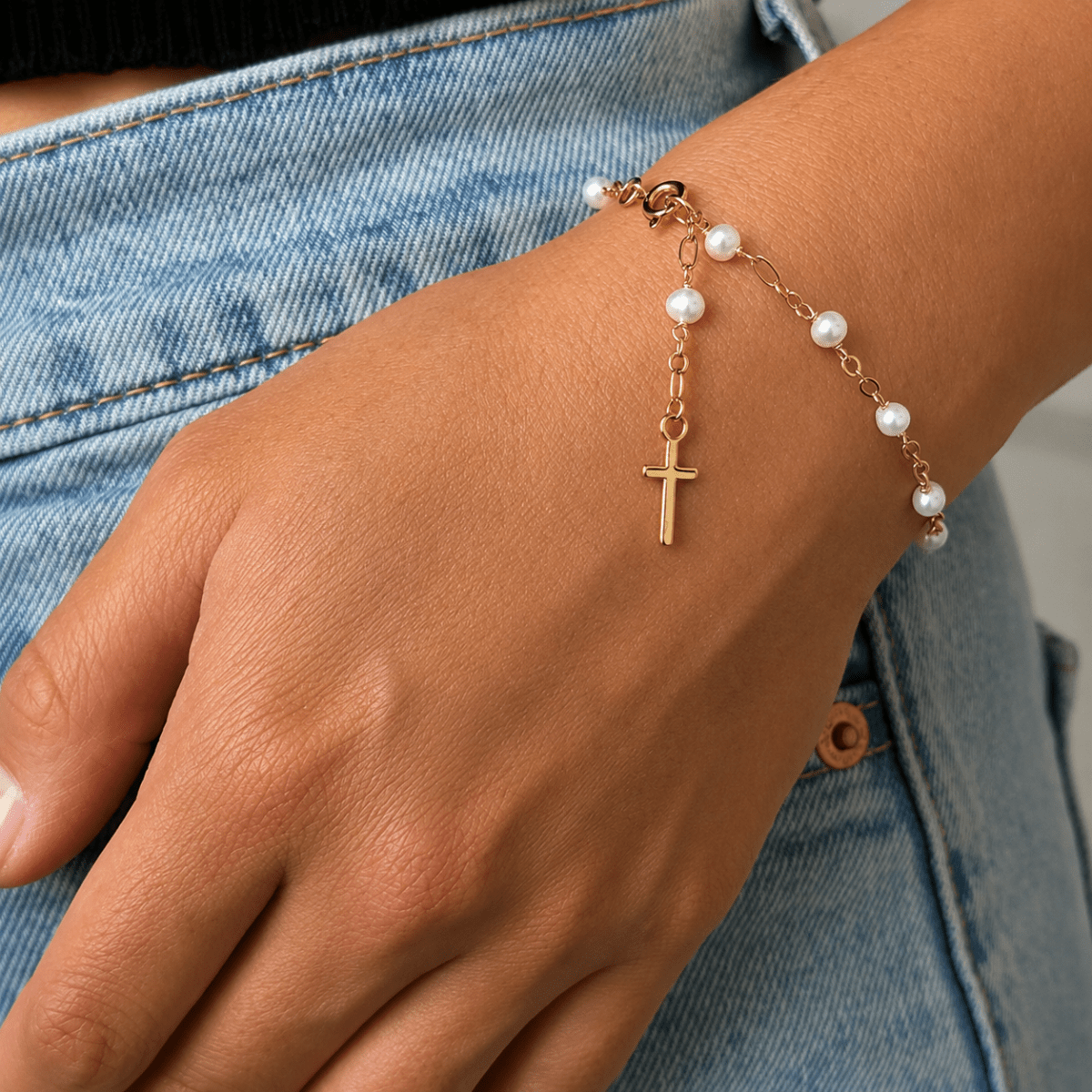 DEVOTION PEARL BRACELET - PULSERAS - Malandra Jewelry - TP2472