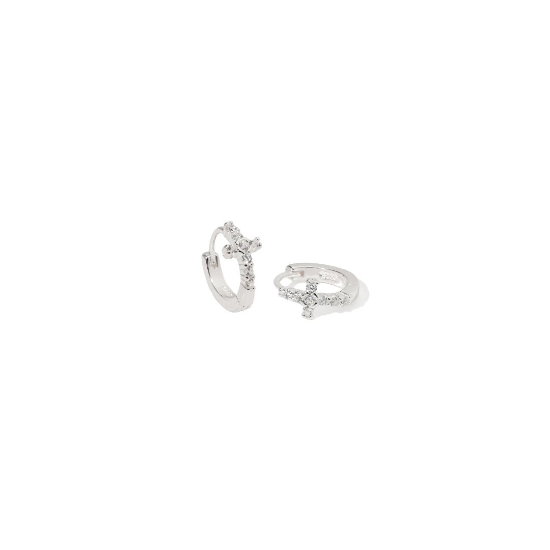 DIVINE SPARK HOOPS - ARETES - Malandra Jewelry - FBA517-1EAR0038-1PR-4