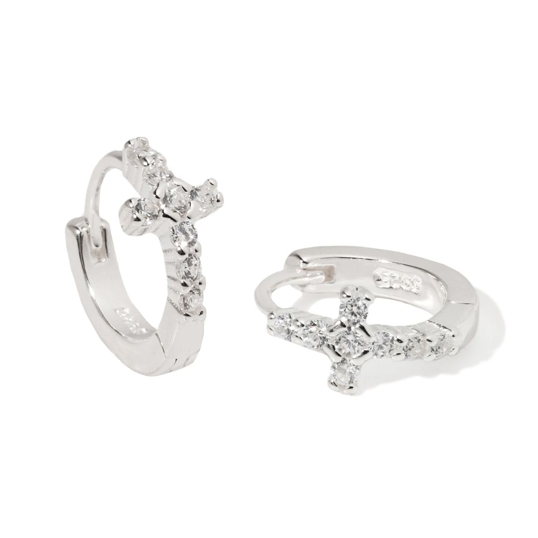 DIVINE SPARK HOOPS - ARETES - Malandra Jewelry - FBA517-1EAR0038-1PR-4