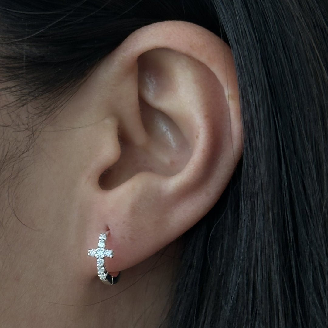 DIVINE SPARK HOOPS - ARETES - Malandra Jewelry - FBA517-1EAR0038-1PR-4