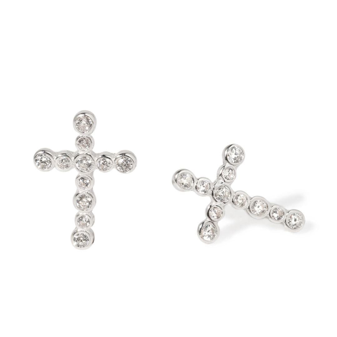 DIVINE SPARK STUDS - ARETES - Malandra Jewelry - FBA532-1EJG0022-1PP-4