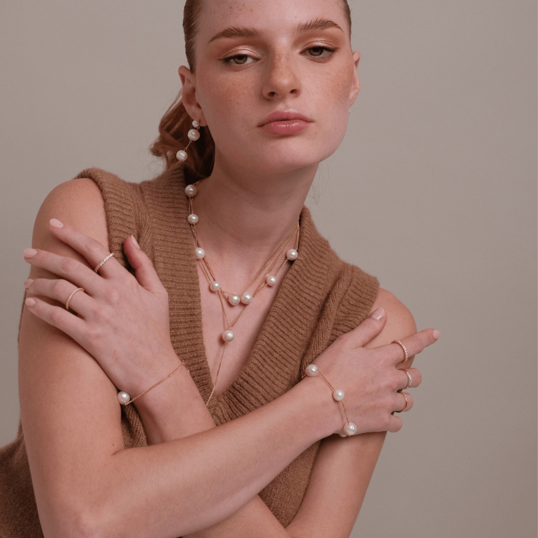 DOTS TRIPLE PEARL BRACELET - PULSERAS - Malandra Jewelry - TP2203
