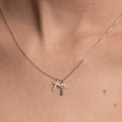 DOUBLE CROSS SPARK NECKLACE - COLLARES - Malandra Jewelry - FBC473-1ECL0003-RP