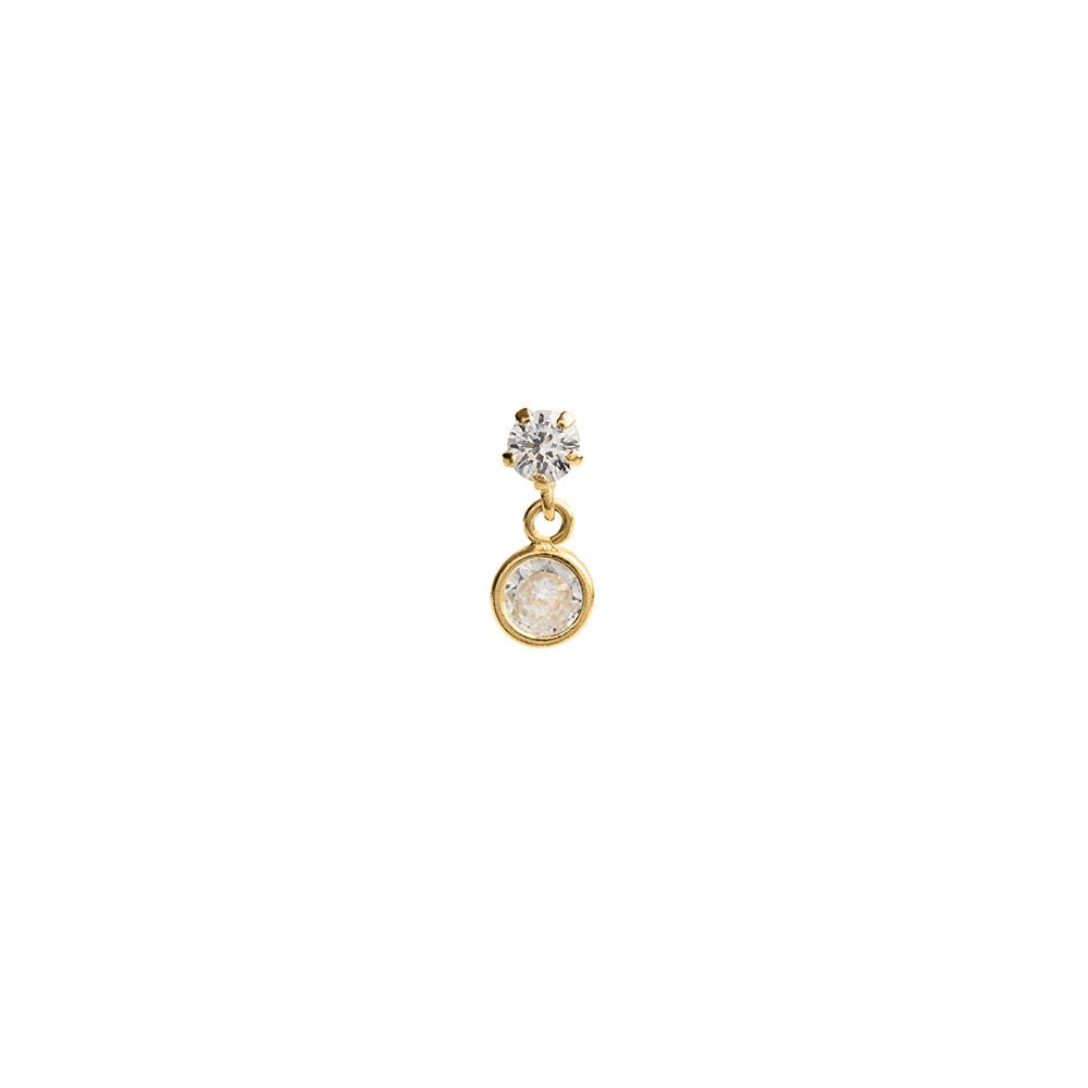 DOUBLE DROP PIERCING - ARETES - Malandra Jewelry - KMA19 - 30067