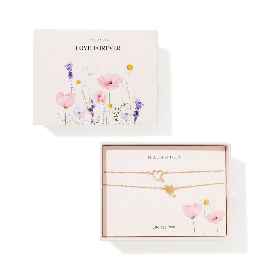 DOUBLE HEART GIFT SET - SETS DE REGALO - Malandra Jewelry - SET204-VCP266 /VCP267