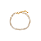 DOUBLE SHINE TENNIS BRACELET - PULSERAS - Malandra Jewelry - EUWP221 - JDB0112064