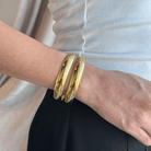 DOUBLE STRUCTURED GOLDEN CUFF - PULSERAS - Malandra Jewelry - EUWP128 - JDB2405036