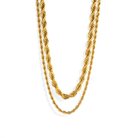 DOUBLE TWIST CHAIN NECKLACE - COLLARES - Malandra Jewelry - TC1915