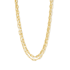DUAL GOLD LINK NECKLACE - COLLARES - Malandra Jewelry - TC2265