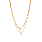 DUAL ZIRCONIA LUXE NECKLACE - COLLARES - Malandra Jewelry - ICC566