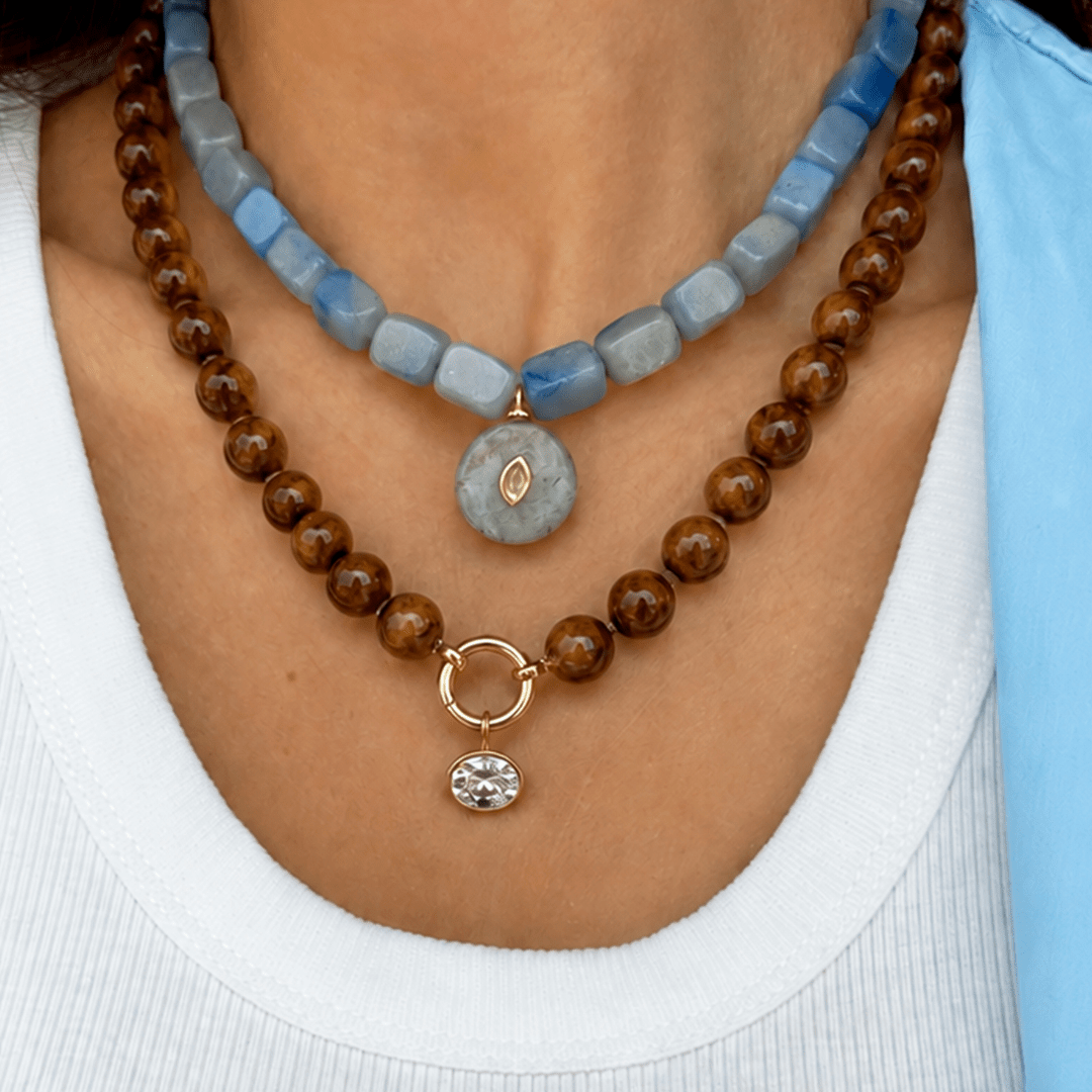 DUNE JADE GAIA NECKLACE - COLLARES - Malandra Jewelry - TC2439