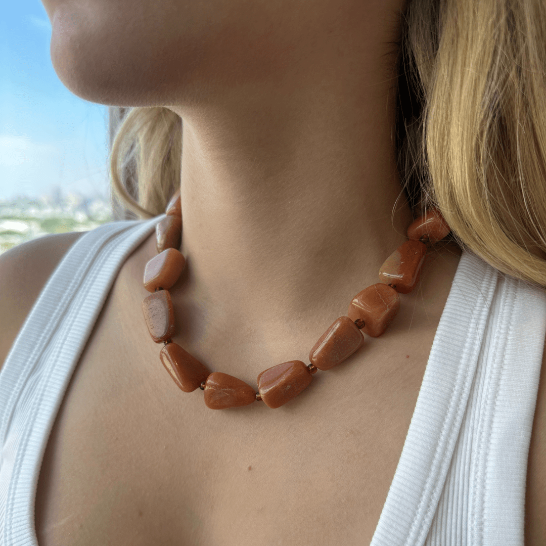 EARTHEN RUST TERRA NECKLACE - COLLARES - Malandra Jewelry - TC2045