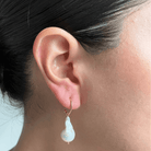 ELEGANCE BOLD PEARL HOOPS - ARETES - Malandra Jewelry - TA2014