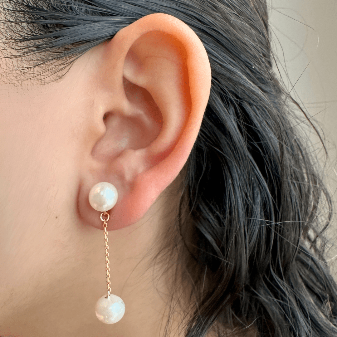 ELEGANT PEARL DROP EARRINGS - ARETES - Malandra Jewelry - TA1936