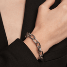 ELEGANT SILVER LINK BRACELET - PULSERAS - Malandra Jewelry - ICP440.P