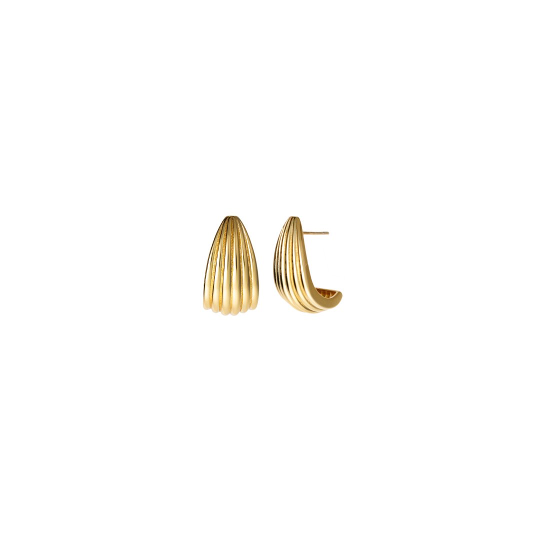 ELEGANT STRIPED DROP ESSENTIAL EARRINGS - ARETES - Malandra Jewelry - ICA519
