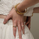 EMBRACE GOLDEN SPARK RING - ANILLOS - Malandra Jewelry - EVFR35.6 - 0612 - 0020C