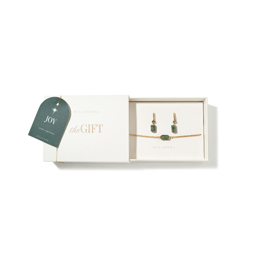 EMERALD AURA GIFT SET - SETS DE REGALO - Malandra Jewelry - SET118-TP1617 TA1627