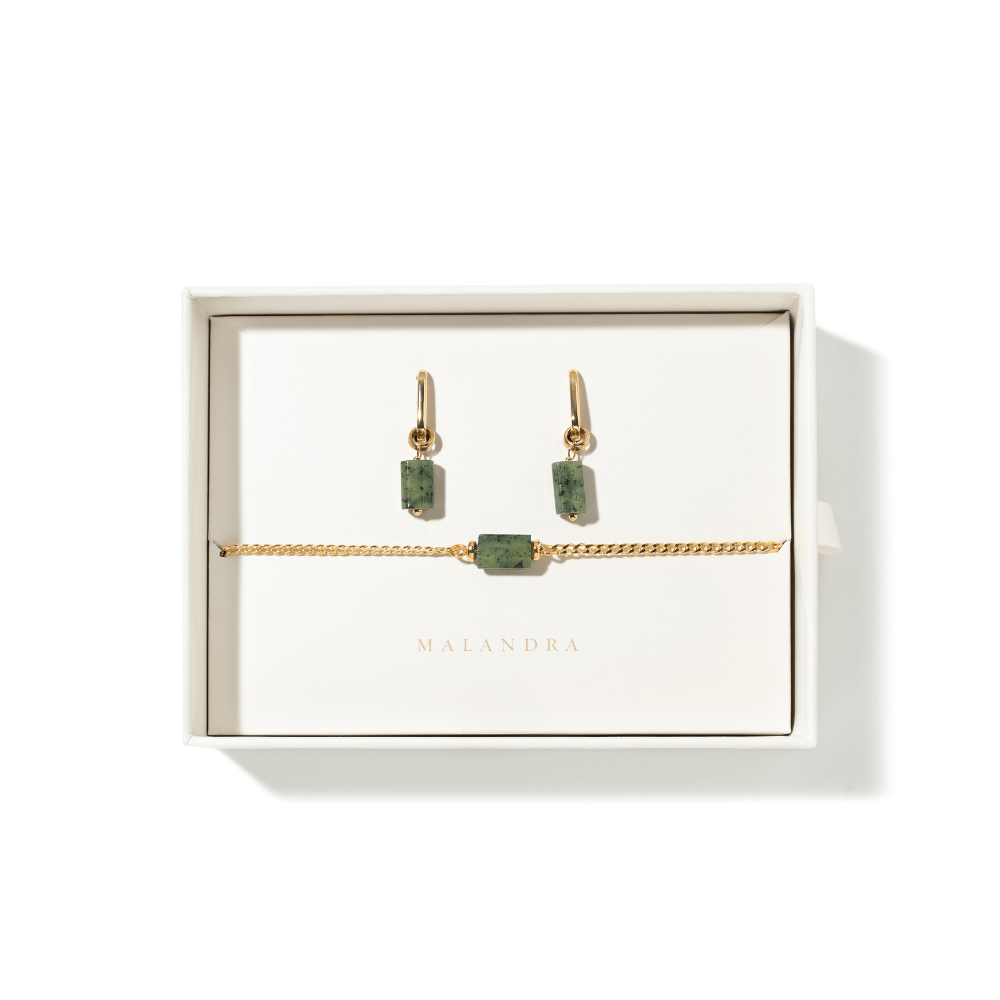EMERALD AURA GIFT SET - SETS DE REGALO - Malandra Jewelry - SET118-TP1617 TA1627