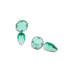 EMERALD DROP CRYSTAL EARRINGS - ARETES - Malandra Jewelry - ZSA2 - A22055Y