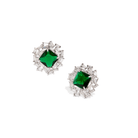 EMERALD GLOW CRYSTAL EARRINGS - ARETES - Malandra Jewelry - ZSA9 - A22897Y