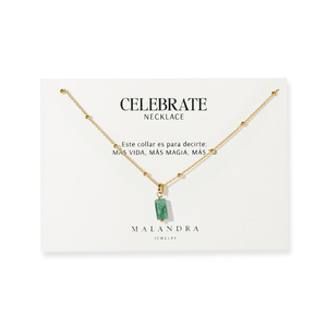 EMERALD GLOW NECKLACE - COLLARES - Malandra Jewelry - TC2278