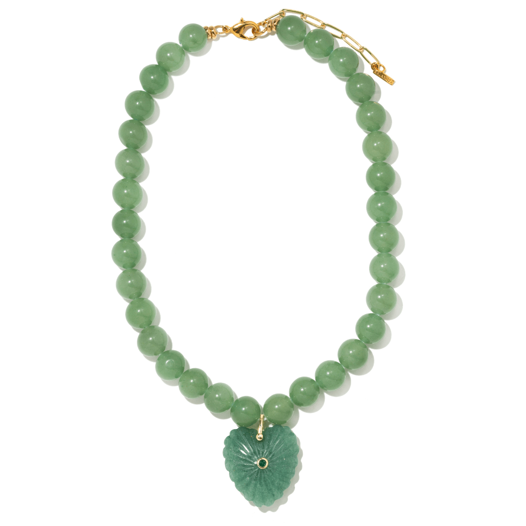 EMERALD HEART GAIA NECKLACE - COLLARES - Malandra Jewelry - TC2508