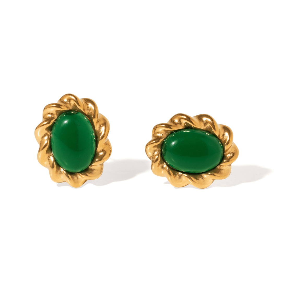 Emerald Heirloom Earrings - ARETES - Malandra Jewelry - EUWA701-JDE2408017-GN