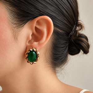 Emerald Heirloom Earrings - ARETES - Malandra Jewelry - EUWA701-JDE2408017-GN