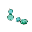 EMERALD HEX CRYSTAL EARRINGS - ARETES - Malandra Jewelry - ZSA8 - A21674Y