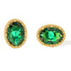 EMERALD LUXE STUDS - ARETES - Malandra Jewelry - EOBA6-eh4957