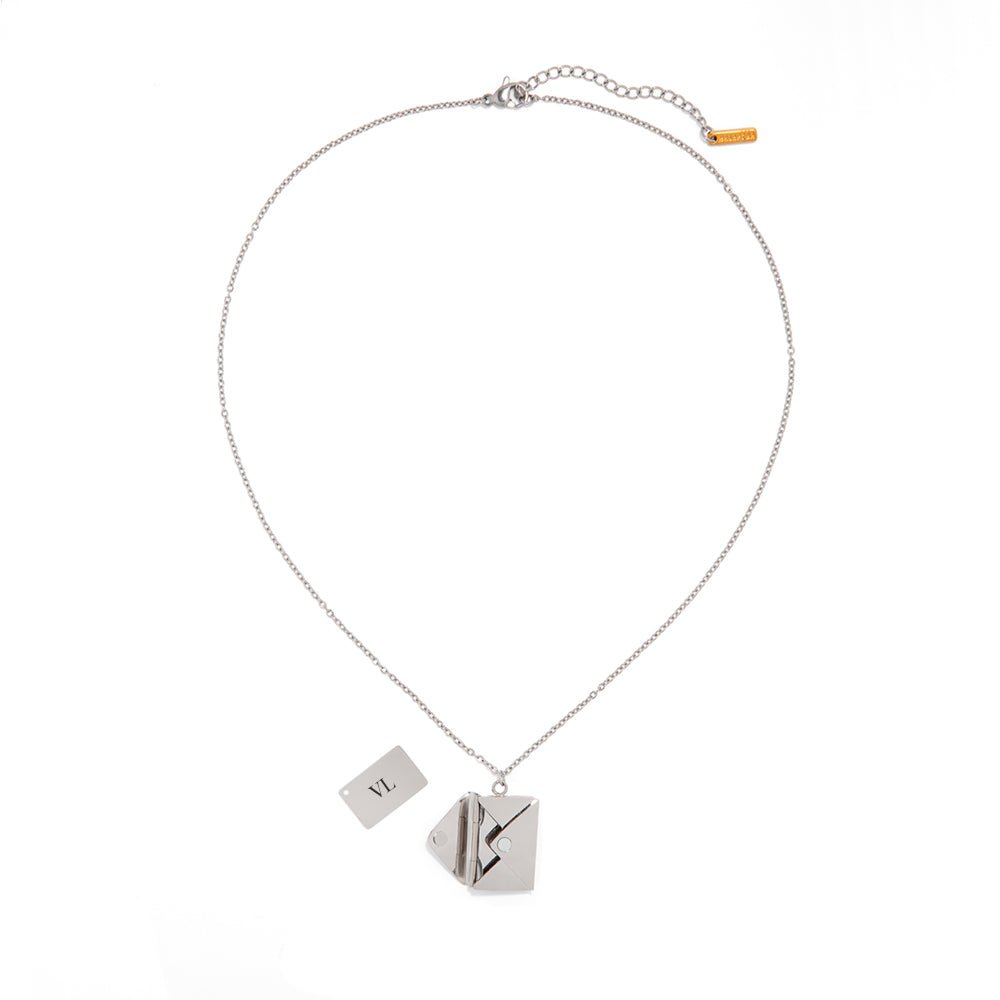 ENVELOPE SECRET MESSAGE SILVER NECKLACE - COLLARES - Malandra Jewelry - ESYC20.P
