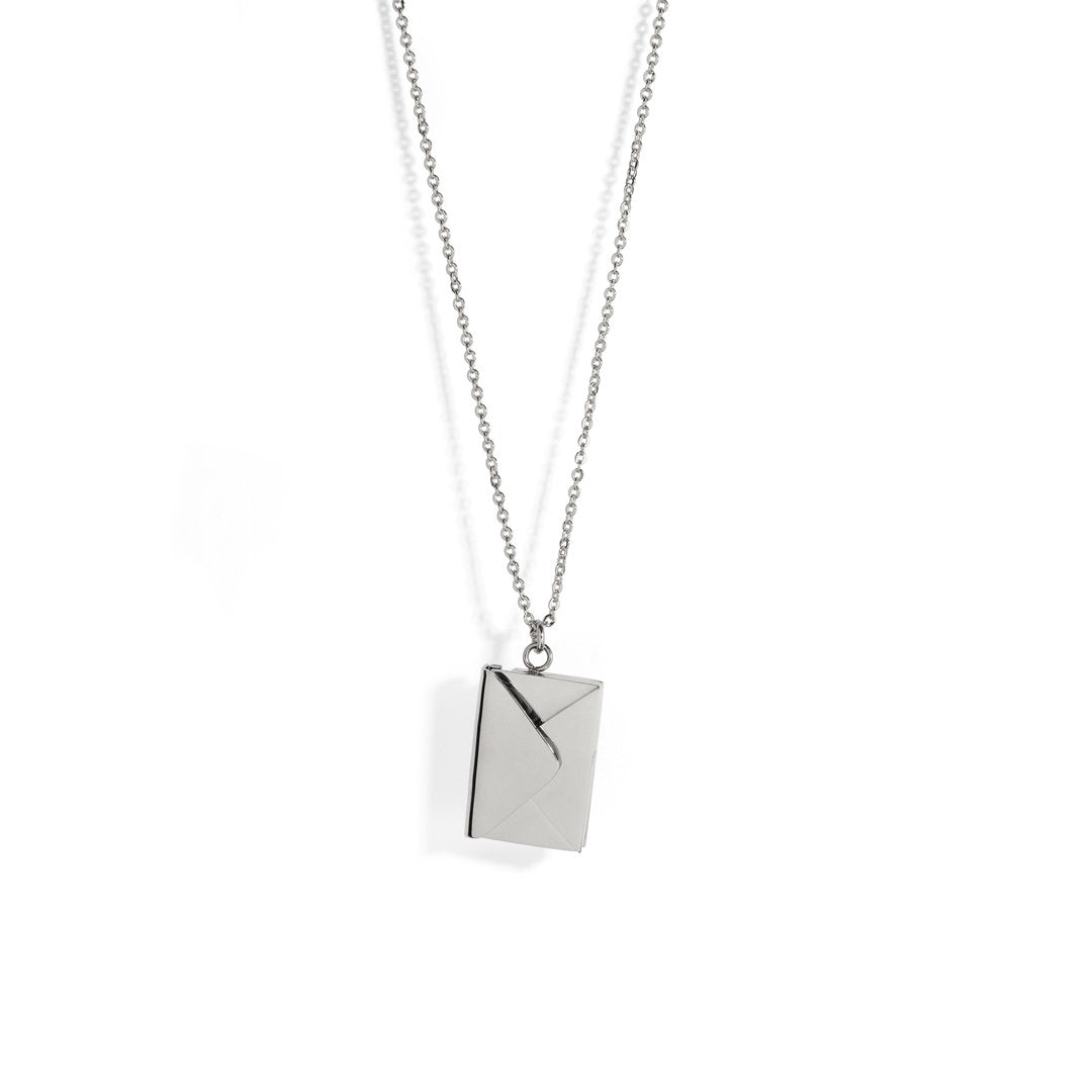 ENVELOPE SECRET MESSAGE SILVER NECKLACE - COLLARES - Malandra Jewelry - ESYC20.P