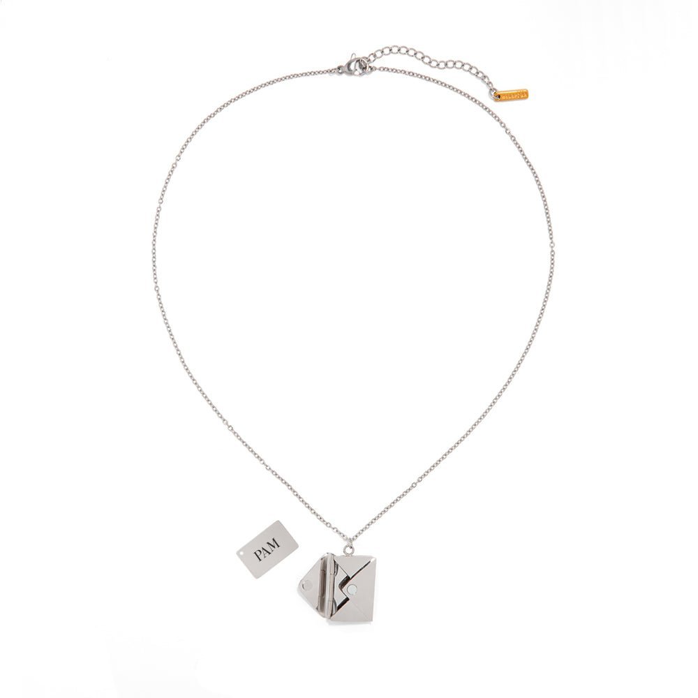 ENVELOPE SECRET MESSAGE SILVER NECKLACE - COLLARES - Malandra Jewelry - ESYC20.P