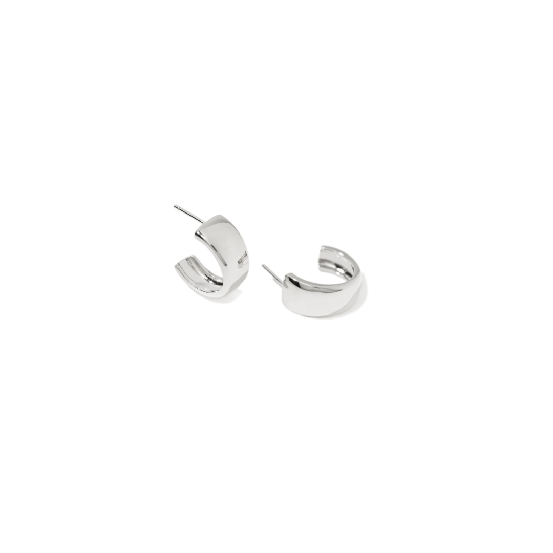 ESSENTIAL DAZZLING SILVER HOOP 7MM - ARETES - Malandra Jewelry - ICA521.P
