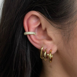 ESSENTIAL GOLDEN HUGGIES SET - ARETES - Malandra Jewelry - TA1205